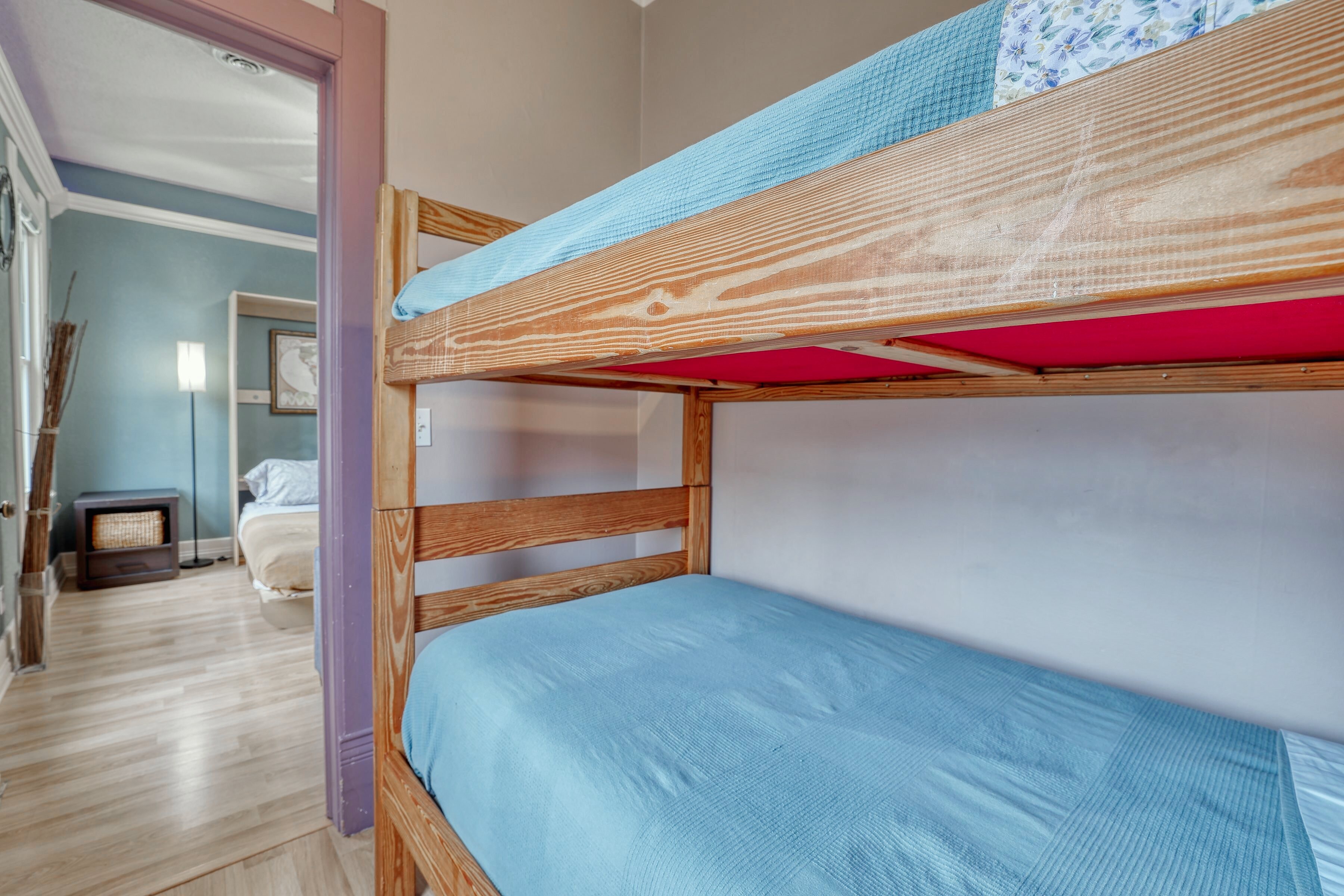 Third bedroom queen bed with window